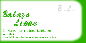 balazs lippe business card